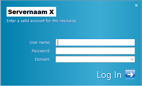enter a valid account servernaam